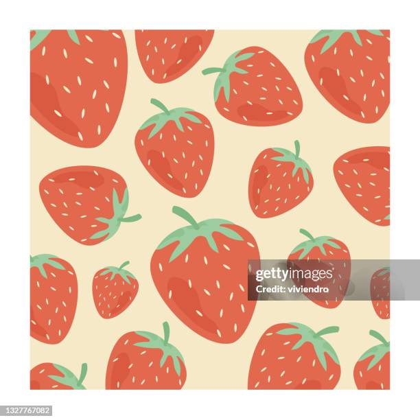 background designed with strawberies - strawberry stock illustrations