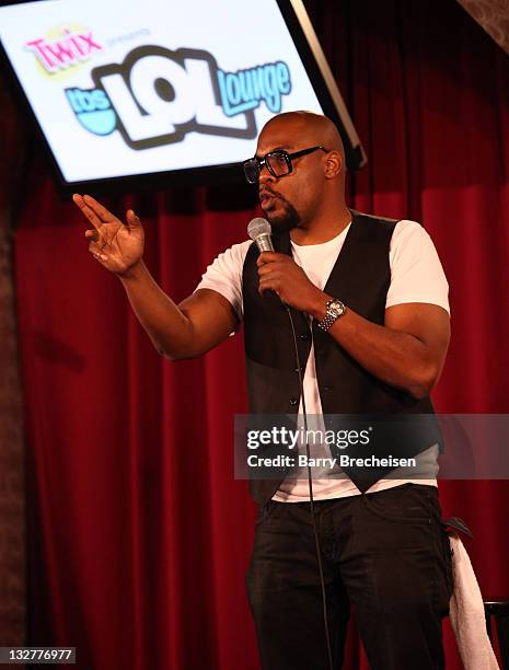 Comedian Al Jackson performs at LOL Lounge at Red Bar Comedy Club during TBS Presents Just For Laughs on June 17, 2011 in Chicago, Illinois....