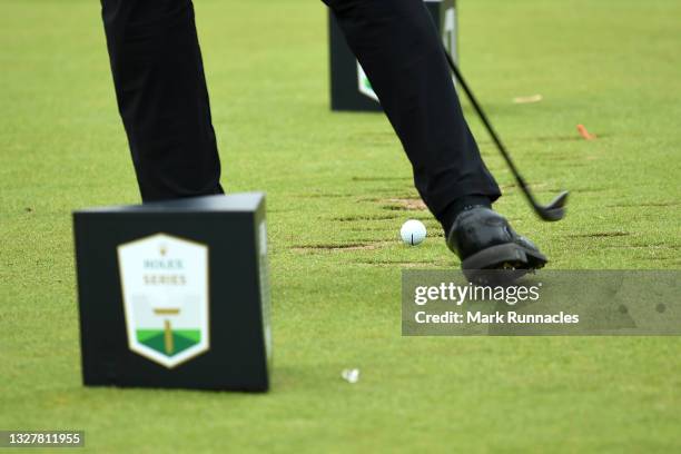 Jimmy Walker of the United States tees off on the 6th hole during Day Two of the abrdn Scottish Open at The Renaissance Club on July 09, 2021 in...