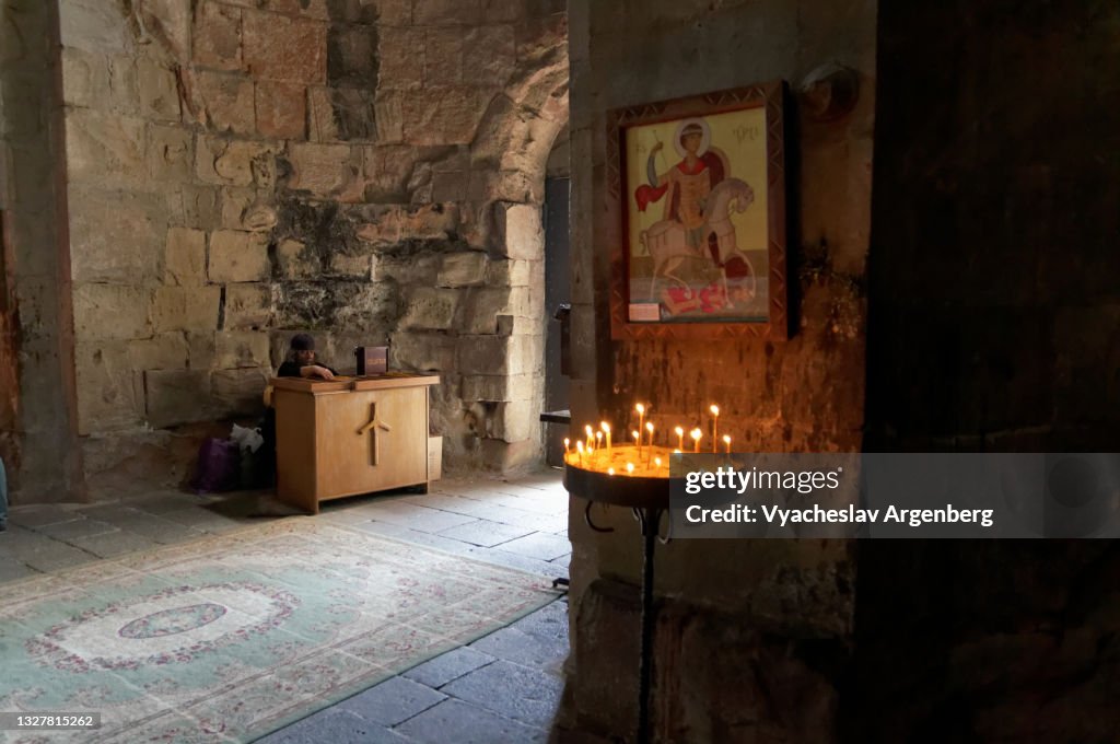 Inside the Jvari Church, Mtskheta