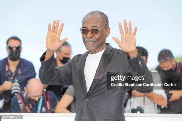 Mahamat-Saleh Haroun attends the "Lingui" photocall during the 74th annual Cannes Film Festival on July 09, 2021 in Cannes, France.