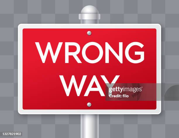 wrong way sign - wrong way stock illustrations