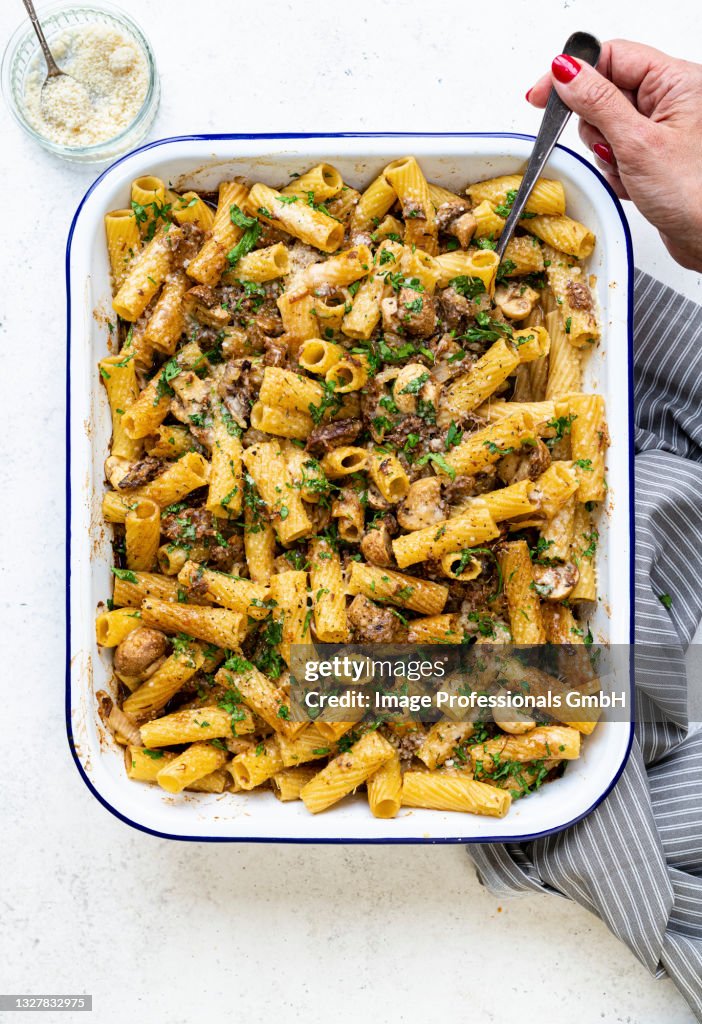 Beef Stroganoff Pasta Bake