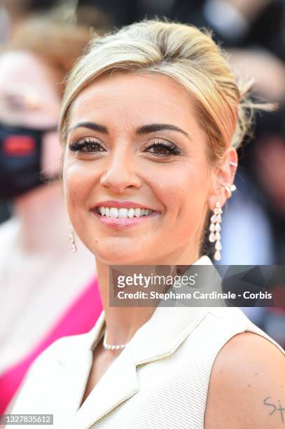 Priscilla Betti attends the "Benedetta" screening during the 74th annual Cannes Film Festival on July 09, 2021 in Cannes, France.