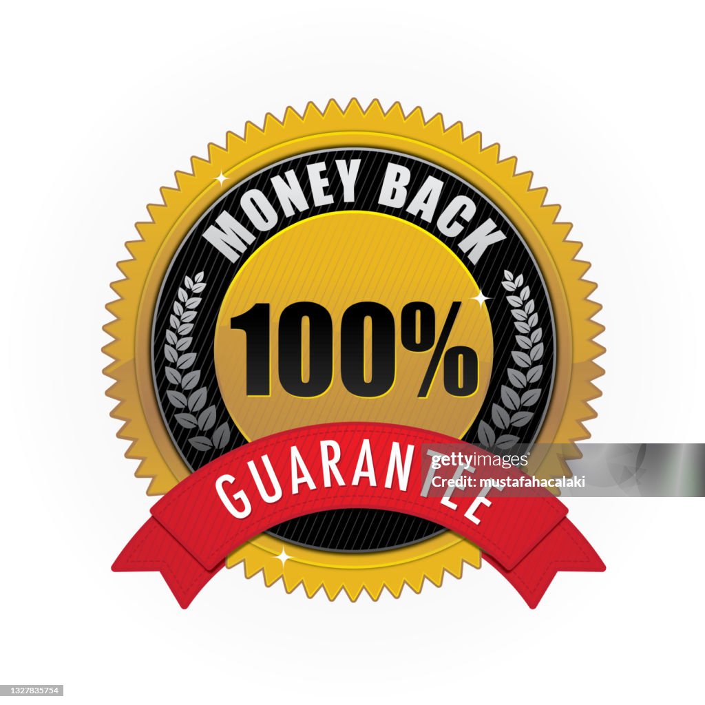 Badge di garanzia al 100% di rimborso