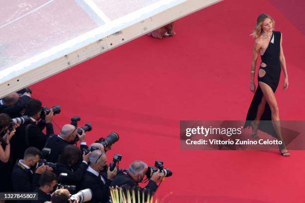 Anja Rubik attends the "Benedetta" screening during the 74th annual Cannes Film Festival on July 09, 2021 in Cannes, France.