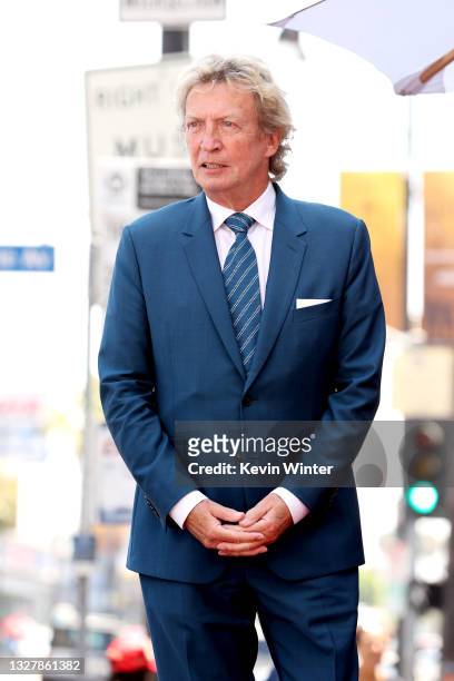 Nigel Lythgoe attends a ceremony honoring him with a star on the Hollywood Walk Of Fame on July 09, 2021 in Hollywood, California.