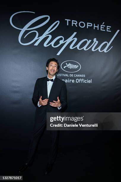 Adrien Brody attends the photocall ahead of the Chopard Trophy dinner during the 74th annual Cannes Film Festival on July 09, 2021 in Cannes, France.