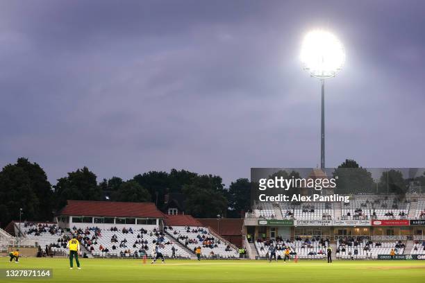 General view of play during the Vitality T20 Blast match between Notts Outlaws and Yorkshire Vikings at Trent Bridge on July 09, 2021 in Nottingham,...