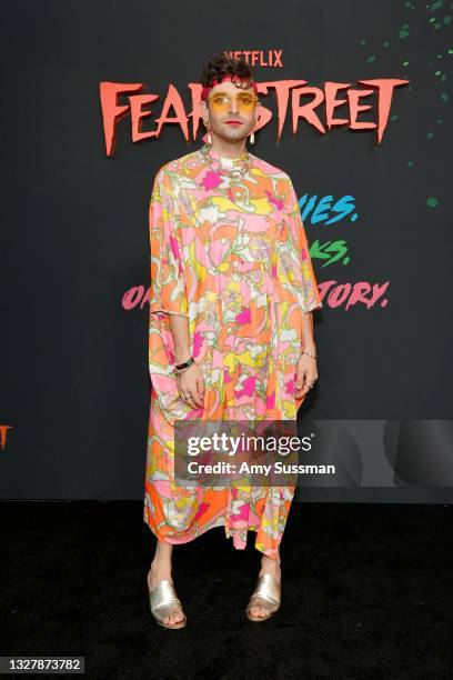 Jacob Tobia attends the Los Angeles premiere of Fear Street Part 2: 1978 on July 08, 2021 in Los Angeles, California. On July 08, 2021 in Los...