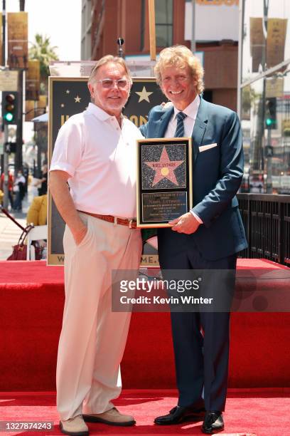 Ken Warwick and Nigel Lythgoe attend a ceremony honoring Television Producer Nigel Lythgoe with a star on the Hollywood Walk Of Fame on July 09, 2021...