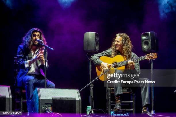 The guitarist Tomatito performs during a concert at Noches del Botanico, on 9 July, 2021 in Madrid, Spain. The guitarist from Almeria, Tomatito, a...