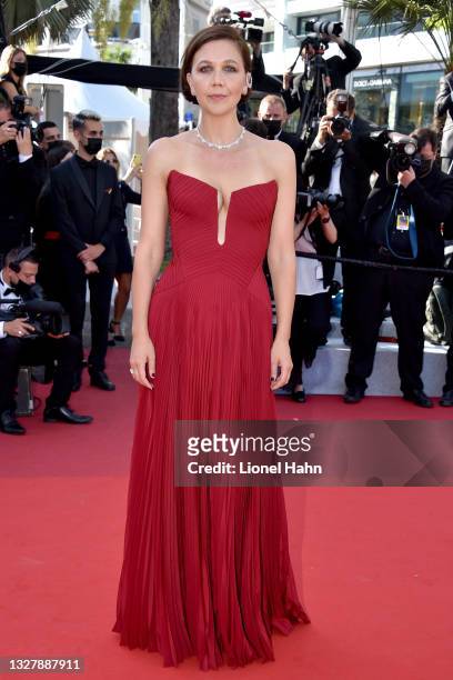 Actress Maggie Gyllenhaal attends the "Benedetta" screening during the 74th annual Cannes Film Festival on July 09, 2021 in Cannes, France.