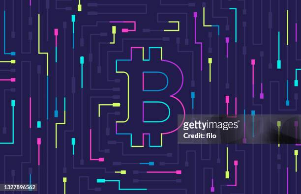 bitcoin circuit abstract background - bitcoin 幅插畫檔、美工圖案、卡通及圖標