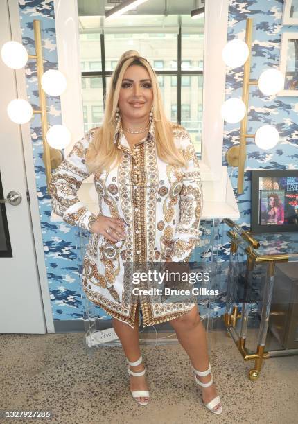 Mercedes "MJ" Javid poses during a press event for Bravo's "Shahs of Sunset" at The Bravo Clubhouse on July 9, 2021 in New York City.