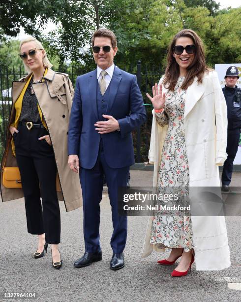 Tom Cruise attends Wimbledon Championships Tennis Tournament Ladies Final Day at All England Lawn Tennis and Croquet Club on July 10, 2021 in London,...