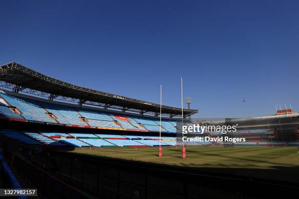 General view inside the stadium prior to the tour match between Cell C Sharks and the British & Irish Lions at Loftus Versfeld Stadium on July 10,...