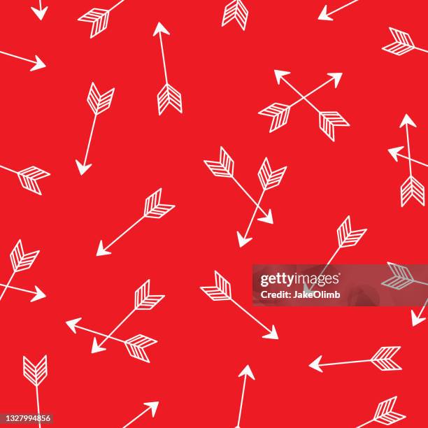 arrow doodle pattern 2 - archery target vector stock illustrations