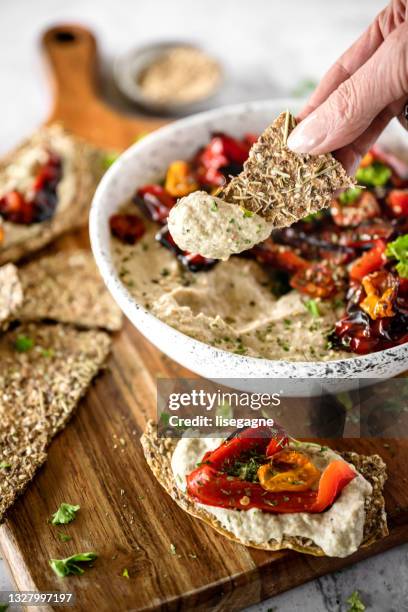 diverse keto dishes - dip stockfoto's en -beelden