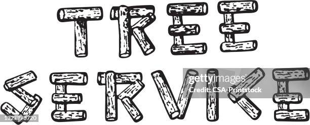 tree service - tree service stock illustrations
