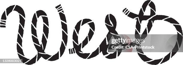 west - western design elements stock illustrations