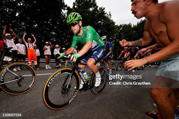 Mark Cavendish of The United Kingdom and Team Deceuninck - Quick-Step Green Points Jersey during the 108th Tour de France 2021, Stage 14 a 183,7km...