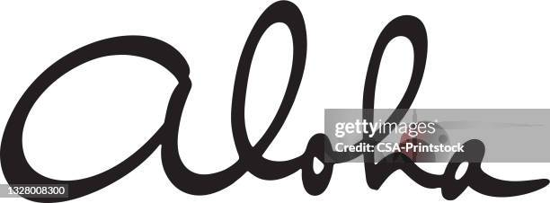 aloha - aloha stock illustrations