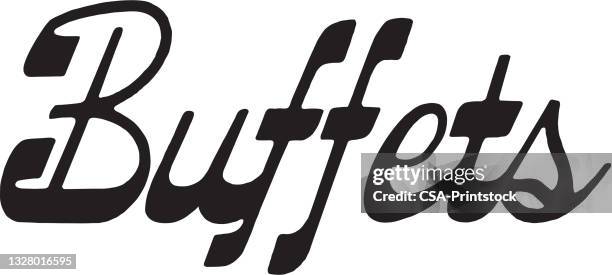 buffets - buffet stock illustrations