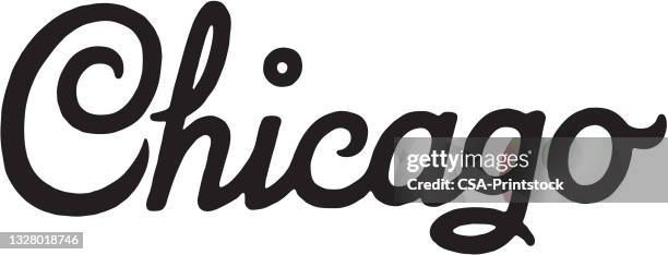 chicago - chicago black and white stock illustrations