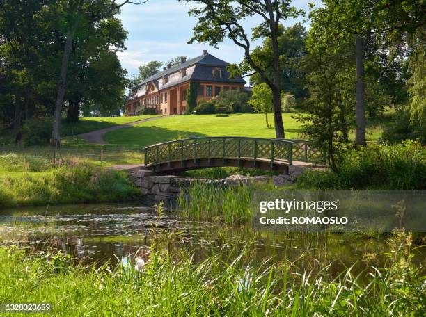 bogstad manor, oslo norway - english garden stock pictures, royalty-free photos & images