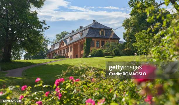 bogstad manor, oslo norwegen - englischer garten stock-fotos und bilder