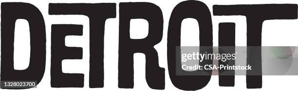 detroit - downtown detroit stock illustrations