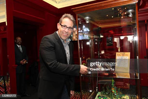 Joseph Maddalena, founder of Profiles in History, attends unveiling of iconic ruby slippers from "The Wizard Oz" at Solange Azagury-Partridge on...