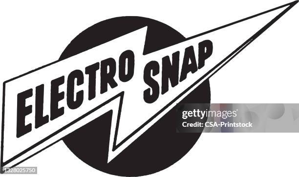 bildbanksillustrationer, clip art samt tecknat material och ikoner med electro snap - lightning font