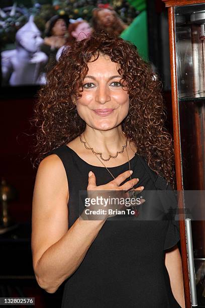 Store manager Fabi Oshaneh attends unveiling of iconic ruby slippers from "The Wizard Oz" at Solange Azagury-Partridge on November 14, 2011 in...