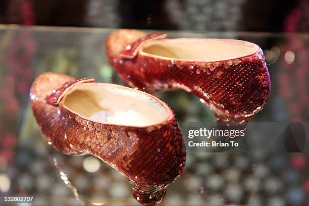 Iconic ruby slippers from "The Wizard Oz" unveiled at Solange Azagury-Partridge on November 14, 2011 in Beverly Hills, California.