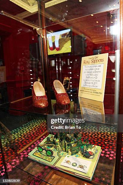 Iconic ruby slippers from "The Wizard Oz" unveiled at Solange Azagury-Partridge on November 14, 2011 in Beverly Hills, California.