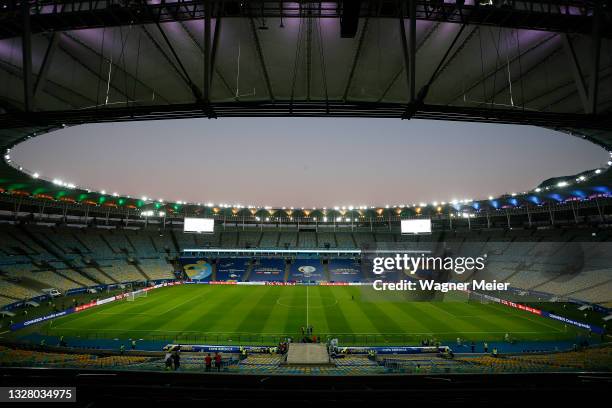 General view of Maracanã Stadium befpre the final of Copa America Brazil 2021 between Brazil and Argentina on July 10, 2021 in Rio de Janeiro, Brazil.