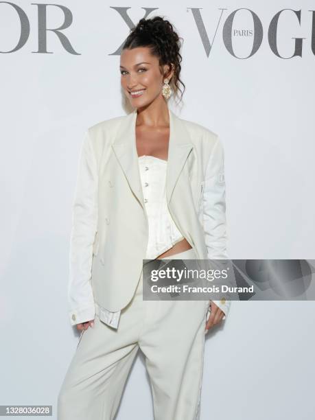 Bella Hadid attends the Dior dinner during the 74th annual Cannes Film Festival on July 10, 2021 in Cannes, France.