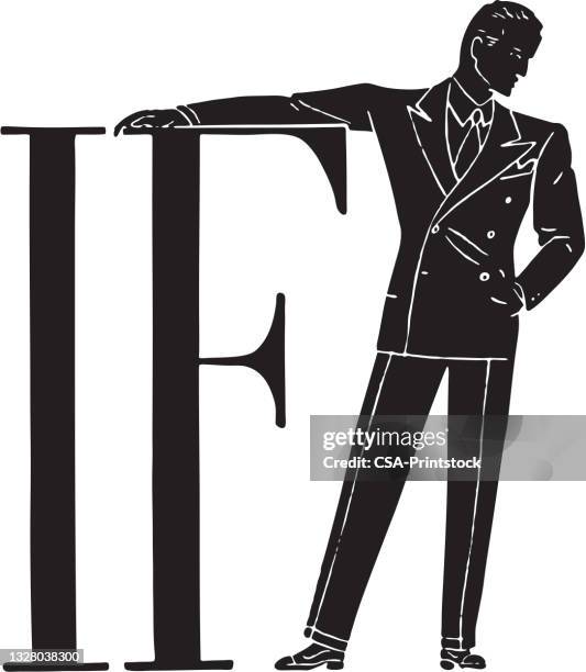 if - man suit stock illustrations