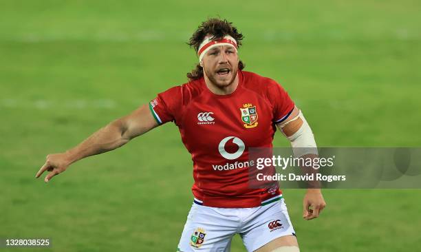 Hamish Watson of the Lions looks on during the match between the Cell C Sharks and the British & Irish Lions at Loftus Versfeld Stadium on July 10,...