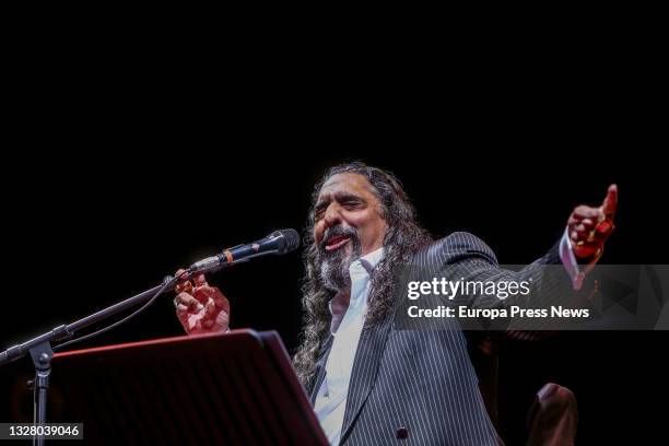 The flamenco singer Diego 'El Cigala', during a concert at the Noches del Botanico festival, at the Real Jardin Botanico Alfonso XIII, on 10 July,...