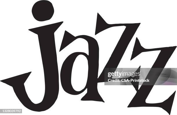 jazz - jazz font stock illustrations