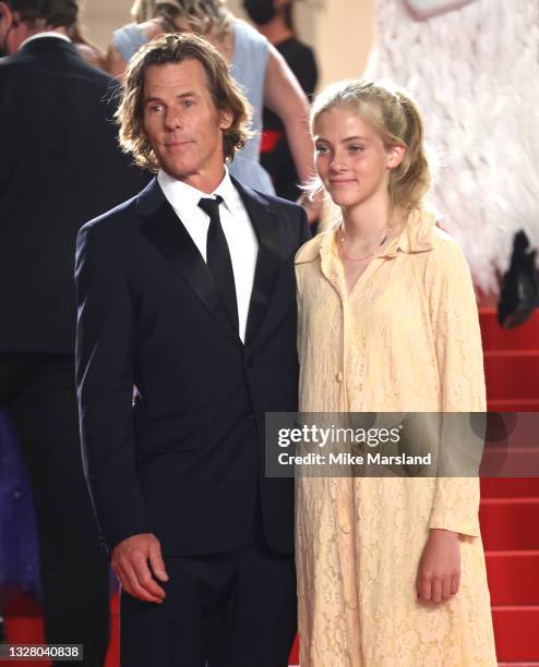 Hazel Moder and Daniel Moder attend the "Flag Day" screening during the 74th annual Cannes Film Festival on July 10, 2021 in Cannes, France.