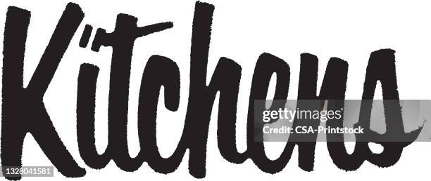 kitchens - kitsch kitchen stock illustrations