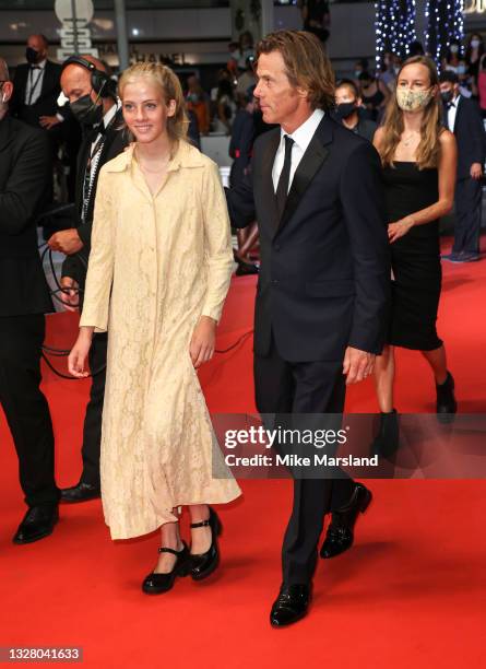 Hazel Moder and Daniel Moder attend the "Flag Day" screening during the 74th annual Cannes Film Festival on July 10, 2021 in Cannes, France.