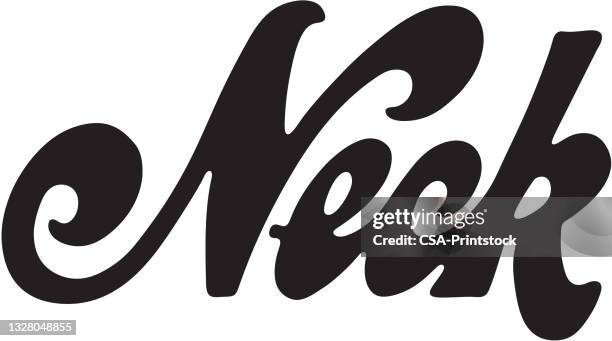 neck - text neck stock illustrations