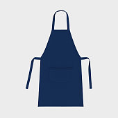 Blank apron mockup, clean apron
