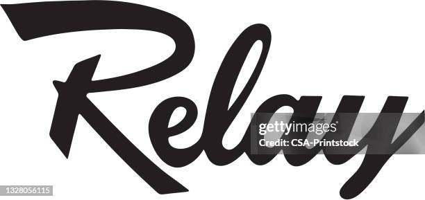 ilustrações de stock, clip art, desenhos animados e ícones de relay - caligrafia