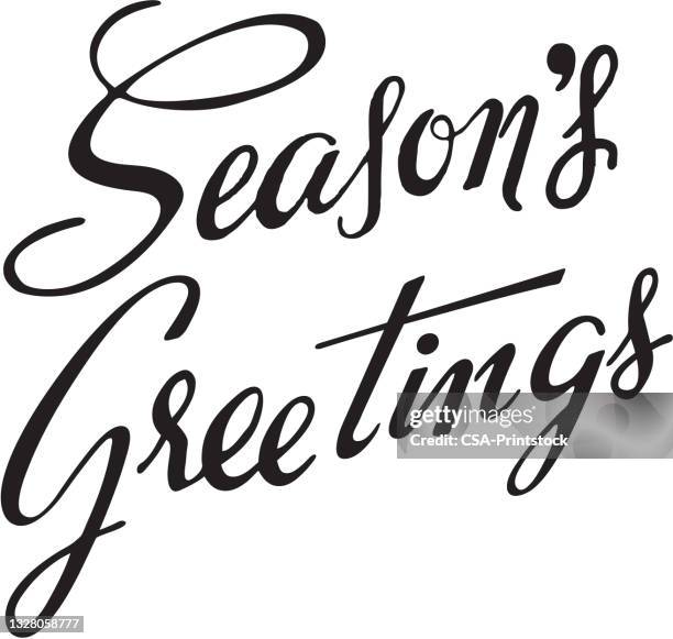 season's greetings - season greetings stock illustrations